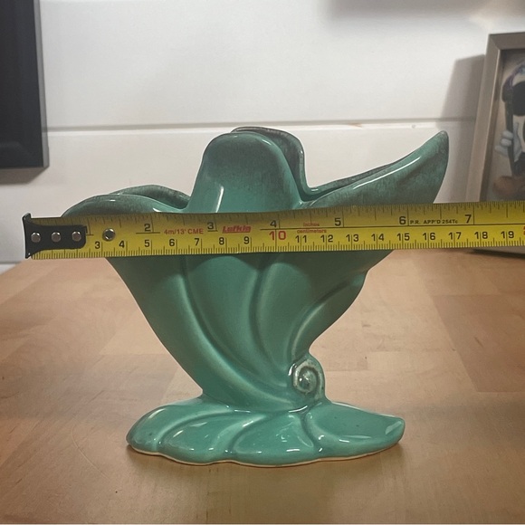 MCM, Vintage, Beauceware Pottery 488, Blue-Green Vase. Late 1950’s - Picture 4 of 4